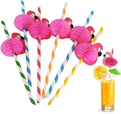 Produktbild von 50 Grasflamingos für Tisch- und Partydekoration