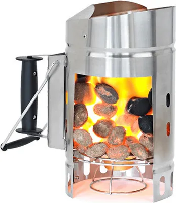 Obrázok produktu pre Rösle štartovací gril na drevené uhlie 19 cm nerezová oceľ strieborná
