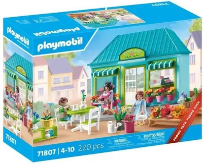 Image de PLAYMOBIL Boutique de Fleuriste et Salon de Thé 71807, My Life la Ville, Promo Pack, 220 Pièces, Dès 4 Ans
