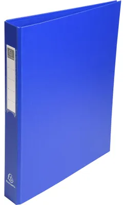 Image de Exacompta 10x Classeur rembordé PP 4 anneaux ronds de 25mm Bleu 51382E