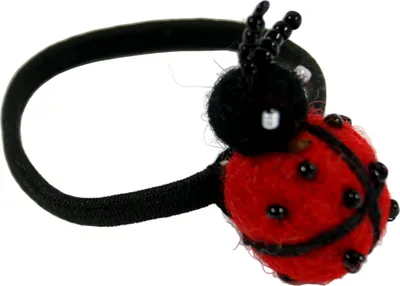 Produktbild von Filz Haargummi - Marienkäfer, Schwarz, Haarspangen, Haarschmuck