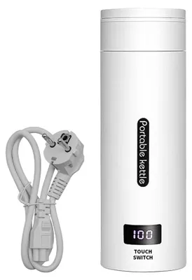 Reise-Wasserkocher 500 ml, LED-Temperaturdisplay, Weiß