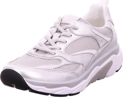 Produktbild von Rollingsoft Sneaker 66.936.80, MeshW / SatinM / Chevron, Silber/ Weiß, Schnürung, Wechselfußbett 38