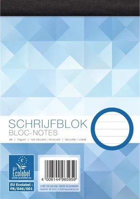 Obrázok produktu pre Work - blok na písanie, formát A6, 70 g/m², 100 listov, linkovaný