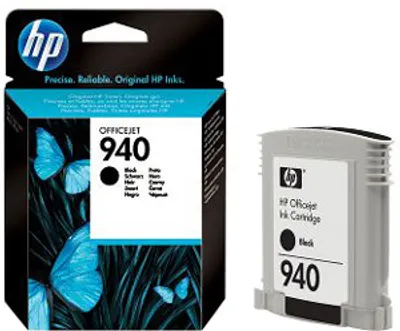 Produktbild von HP 940 Black Original Ink Cartridge, Standardertrag, Schwarz, Tinte auf Pigmentbasis, 22 ml, 1 Stück(e), 1000 Seiten