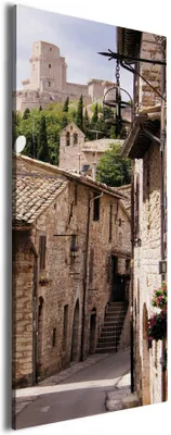 Produktbild von Wallario Premium Leinwandbild Italienische Gasse in Größe 60 x 150 cm