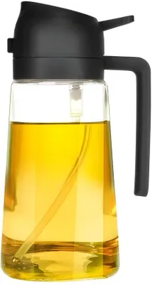 Obrázok produktu pre Rozprašovač a dávkovač oleja 2 v 1, čierny, 470 ml, do kuchyne a na grilovanie