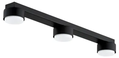 Produktbild von KAR-LIGHTING Deckenstrahler 3-flammig Schwarz, Metall – Schwenkbare Spotleiste für Esszimmer & Küche, GX53-Fassung
