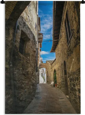 Produktbild von MuchoWow® Wandteppich Wandbehang Die Altstadt von San Gimignano in Italien 120x180 cm Tapisserie Dekoration Wandtuch - Schlafzimmer - Dekorationen für das Haus