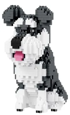 Productafbeelding van Balody Schnauzerhond, gebouwd met Nanoblocks mini-legoblokjes, 934 onderdelen