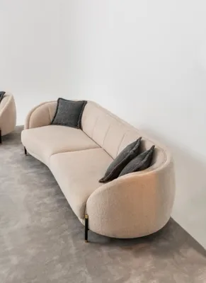 Produktbild von Couch Polster Beige Design Sofa 4 Sitz Sofas Textil Design Sofa Möbel neu