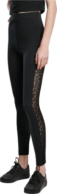 Obrázek produktu pro Dámské leginy Urban Classics Ladies Flock Lace Stripe Leggings black - XS