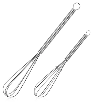 Produktbild von Mini-Schneebesen - Edelstahl - Küchenhelfer zum Rühren und Aufschäumen - 12,7 cm und 17,8 cm - 2 Stück