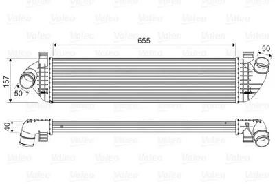 Produktbild von VALEO 818571 Ladeluftkühler LLK für VOLVO V50 (545) Turbo Intercooler