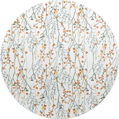 Produktbild von Herbstblumenzweige – Bodenschutzmatte – Stuhlunterlage – Bürostuhlmatte – Rutschfeste Bodenmatte – Schutzmatte für Hartboden – fi 100 cm