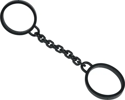 Produktbild von Plastik - Handschellen,schwarz L:34 cm, D:8,5 cm