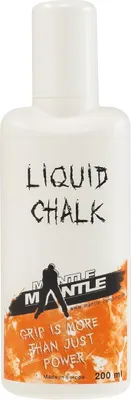 Aufschrift Liquid Chalk und Mantle-Logo