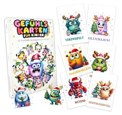 Produktbild von Gefühlskarten Weihnachten Emotionale Entwicklung 33 Karten