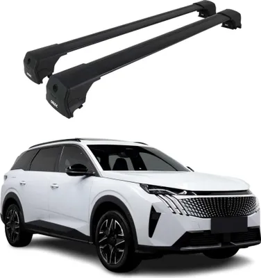 Produktbild von Dachträger Grundträger für Peugeot 5008 2024-2025 Schwarz Alu 2 tlg