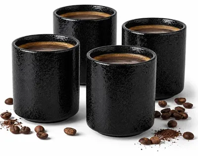4 Espressokopjes aus Keramik, 130 ml, für Espresso & Latte