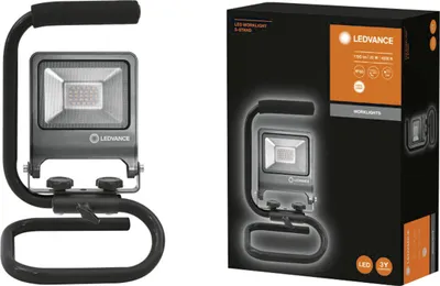 Produktbild von LEDVANCE Tragbares LED-Arbeitslicht mit S-Stand schwarz, 20 W, LED, 960 g, IP65, Grau, Freistehende Arbeitsleuchte