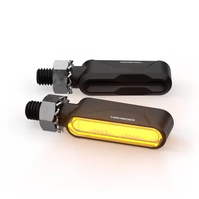 Obrázek produktu pro HIGHSIDER pro Esagano-RS LED blinkry, černé pouzdro / kouřově šedá čočka (pár), přední a zadní