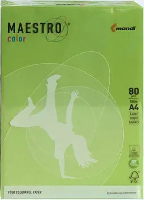 Produktbild von Mondi Maestro Color lindengrün 80g/m² DIN-A4 - 500 Blatt LG46