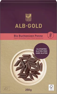 Obrázok produktu pre Cestoviny (pohánkové) BEZLEPKOVÉ PENNE250 g - ALB-ZLATÉ