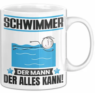 Produktbild von Schwimmer Tasse Geschenk für Schwimmer Der Mann Der Alles Kann Geschenkidee zum Geburtstag (Weiß)