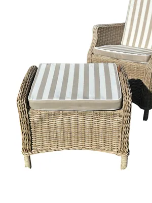 Produktbild von Sansibar Garden Dream Sitzkissen – 100 % Olefin, 45 x 47 cm, wendbar (Blockstreifen/Uni), UV-beständig, wasserabweisend, schnelltrocknend, Taupe