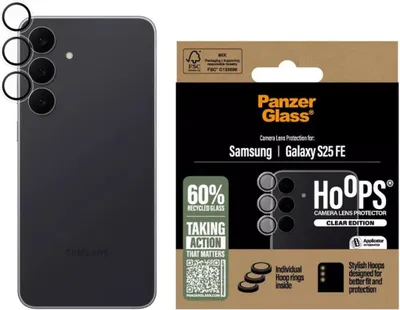 Produktbild von Glas-Schutzfolie PanzerGlass Hoops für Samsung Galaxy S25 FE aus gehärtetem Glas