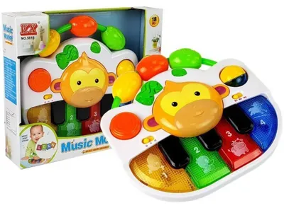 Obrázek produktu pro Pianinko s opičkou pro miminko Zvuk světla