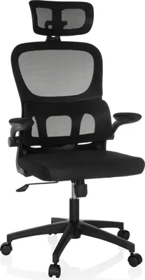 Produktbild von MyBuero Home Office Bürostuhl ERGOMY FLEX Schreibtischstuhl mit Armlehnen Stoff / Netzstoff Drehstuhl