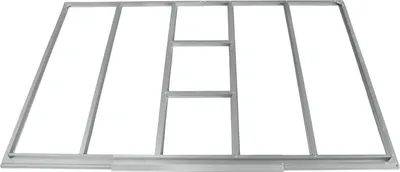 A metal frame structure on a white background.