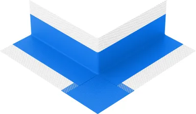 Produktbild von Isolbau Außenecke P2 Blau - 50 Stück - Wasserdichtes Eck-Dichtband für Sanitär, Dusche, Bad, Fliesen, Eckabdichtung Dichtecke Abdichtung für Innen- & Außenbereich