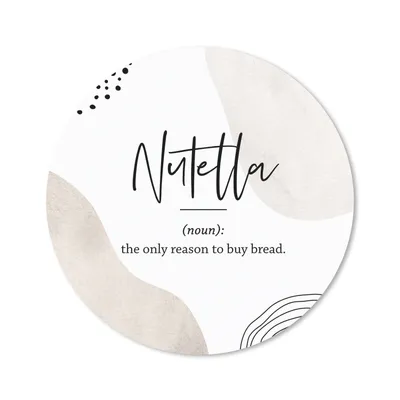 Produktbild von MuchoWow® Mauspad Mousepad Zitate - Nutella - Sprichwörter - Wörterbuch - Nutella Definition 40x40 cm - Mousepads - Maus Mat - Pad - Mausunterlage - Schreibtisch Accessoires
