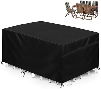 Immagine prodotto di Copertura protettiva Unyqoos® per mobili da giardino, dimensioni 150 x 90 x 80 cm, realizzata in tessuto Oxford 420D, impermeabile e resistente ai raggi UV, con cinghie regolabili