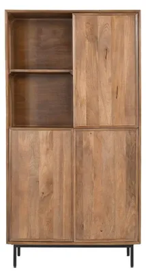 Produktbild von Schrank Ravenstein 90 x 170 x 40 cm Mangoholz Stahl Natur Schwarz