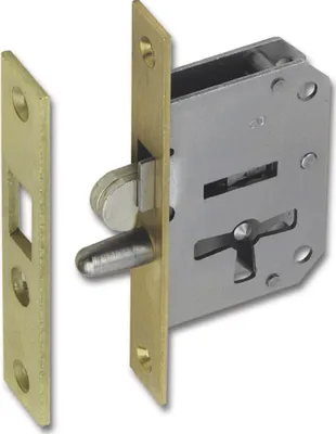 Produktbild von JUNIE 2173 Bart-Rollladenschloss rechts, Dornmaß 20 mm, Stahl/Stulp Messing