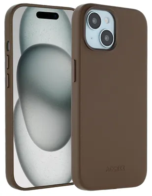 Immagine prodotto di Accezz MagSafe Leather Backcover iPhone 15 - Marrone caffè