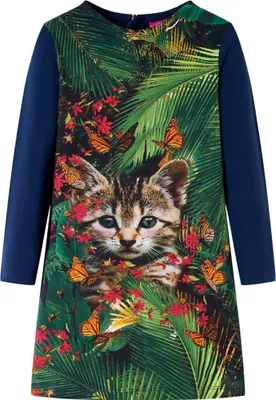 Produktbild von Kinderkleid mit Langen Ärmeln Marineblau 104