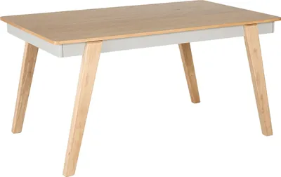 Obrázek produktu pro BELIANI Jídelní stůl světlý dub kaučukové dřevo 180 x 90 cm obdélníkový 6místný skandinávská tradiční jídelna
