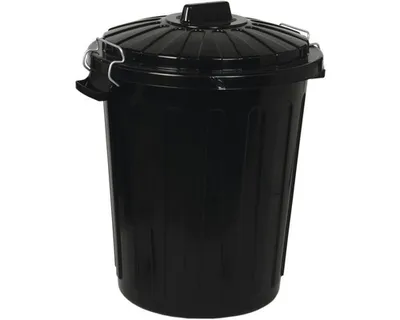 Obrázek produktu pro Popelnice 70 l s víkem plastová černá
