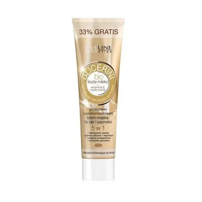 Obrázek produktu pro Eveline Cosmetics Glicerini BIO Kozie Mleko 5w1 Krem-maska do rąk i paznokci, 100g