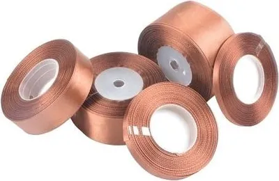 Produktbild von Satinband zum Verpacken von Geschenken Dekoratives Band Braun 12 mm 32 m