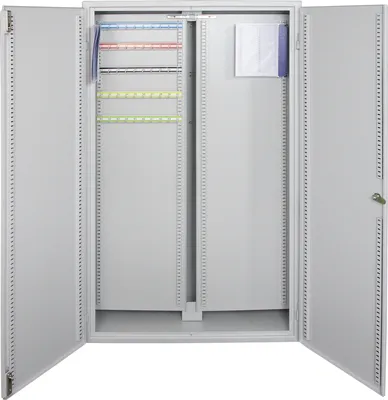 Produktbild von Schlüsselschrank Stahl, abschließbar mit 1170 Haken, 130 x 73 x 25 cm, HMF, Grau