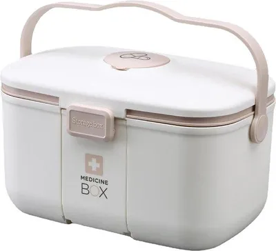 Produktbild von Famanu Medikamentenbox mit großer Kapazität - Ideal für Zuhause, Reisen und medizinische Notfälle