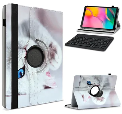 Produktbild von Hülle Tastatur Tasche für Samsung Galaxy Tab S11 S10 S9 FE Schutzhülle DrehbarFarbe 360 Uni:Motiv 4