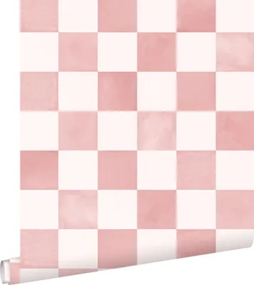Immagine prodotto di ESTAhome carta da parati scacchi rosa e bianco 50 x 900 cm