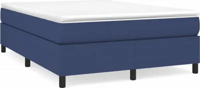 Obrázek produktu pro vidaXL Box spring bed frame blue 140x190 cm fabric
